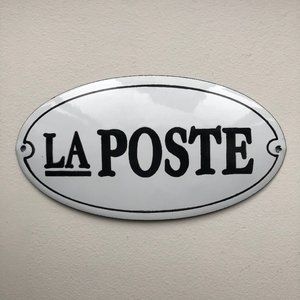 'La Poste' = 'The Mail' Oval French Enamel Plaque